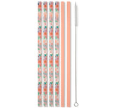 Swig Reusable Straw Set In Full Bloom + Coral