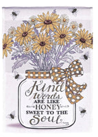 ‘Daisies Kind Words Like Honey’ Decorative Flag