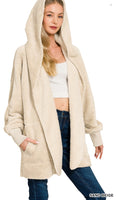 Zenana Hooded Faux Fur Jacket, Assorted Colors