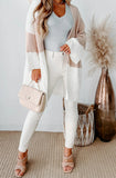 Color Block Bell Sleeve Cardigan