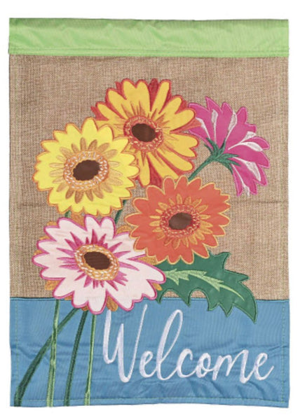 ‘Welcome Gerbers Burlap’ Decorative Flag