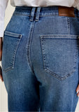 JUDY BLUE, High Waisted R.M. Barrel w/ Dart Detailing Jeans