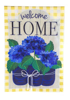 ‘Welcome Home Hydrangeas’ Decorative Flag