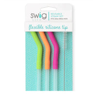 Swig Reusable Straw Set (Mega) In Neon Lime/Orange/Berry
