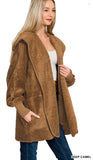 Zenana Hooded Faux Fur Jacket, Assorted Colors