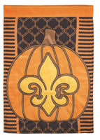 ‘Pumpkin FleurDeLis’ Decorative Flag