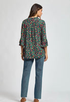 Dear Scarlett "Liz" Bell Sleeve Top in Teal