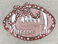 Maroon Tide Football T-Shirt In Gray