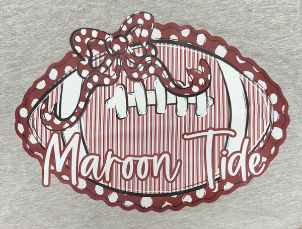 Maroon Tide Football T-Shirt In Gray