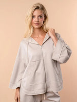 White Birch Zipped Knit Top