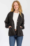 7th RAY Glittered Button Down Cardigan, Assorted Colors