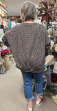 Heimish Long Puff Sleeve Animal Ribbed Top