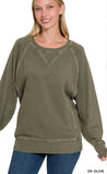 Zenana Pocket Sweatshirt, Assorted Colors Continued
