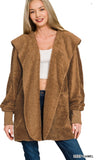 Zenana Hooded Faux Fur Jacket, Assorted Colors
