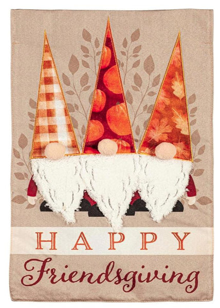 ‘Happy Friendsgiving Gnomes’ Decorative Flag