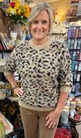 White Birch Leopard Print Sweater