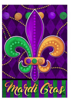 ‘Mardi Gras Fleur de lis’ Decorative Flag