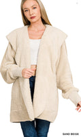 Zenana Hooded Faux Fur Jacket, Assorted Colors