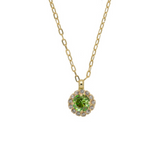 Sorrelli Haute Halo Pendant Necklace in Peridot