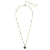 Sorrelli Haute Halo Pendant Necklace in Emerald