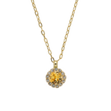 Sorrelli Haute Halo Pendant Necklace in Light Topaz