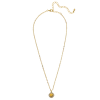 Sorrelli Haute Halo Pendant Necklace in Light Topaz
