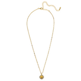 Sorrelli Haute Halo Pendant Necklace in Light Topaz