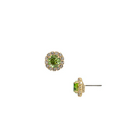 Sorrelli Haute Halo Stud Earrings in Peridot