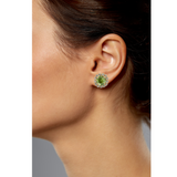 Sorrelli Haute Halo Stud Earrings in Peridot