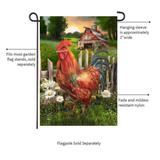 ‘Sunrise Rooster’ Decorative Flag