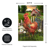 ‘Sunrise Rooster’ Decorative Flag