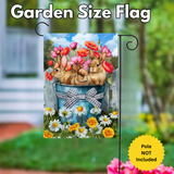 ‘Bucket of Bunnies’ Decorative Flag