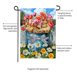 ‘Bucket of Bunnies’ Decorative Flag