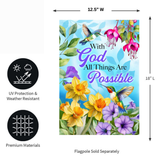 ‘With God Religious’ Decorative Flag
