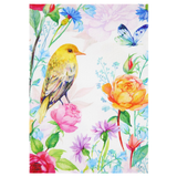 ‘Whimsical Bird Burlap’ Decorative Flag