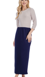 Long Pencil Skirt with Elastic Waist Band, Assorted Colors