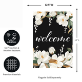 ‘White Magnolias’ Decorative Flag