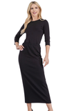 Long Pencil Skirt with Elastic Waist Band, Assorted Colors