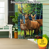 ‘Deer Family’ Decorative Flag