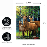 ‘Deer Family’ Decorative Flag