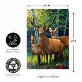 ‘Deer Family’ Decorative Flag