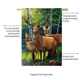 ‘Deer Family’ Decorative Flag