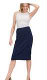 Pencil Skirt with Elastic Waist Band, Assorted Colors
