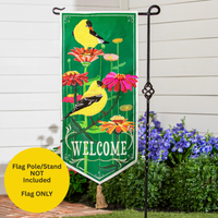 ‘Finches and Flowers’ Decorative Flag
