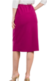 Pencil Skirt with Elastic Waist Band, Assorted Colors