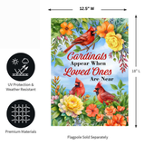 ‘When Cardinals Appear’ Decorative Flag