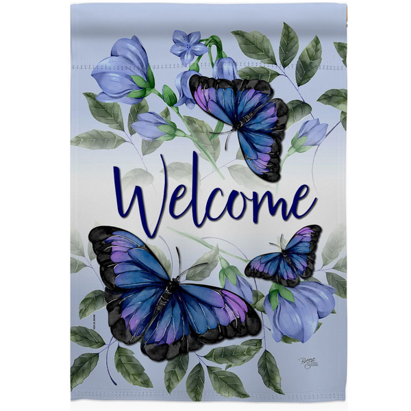 ‘Purple Butterflies’ Decorative Flag