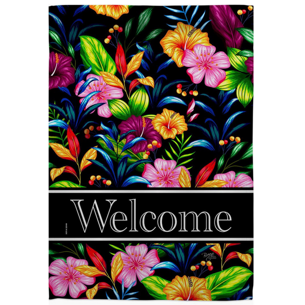 ‘Tropical Welcome Floral’ Decorative Flag