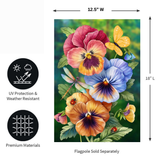 ‘Pansy Trio’ Decorative Flag