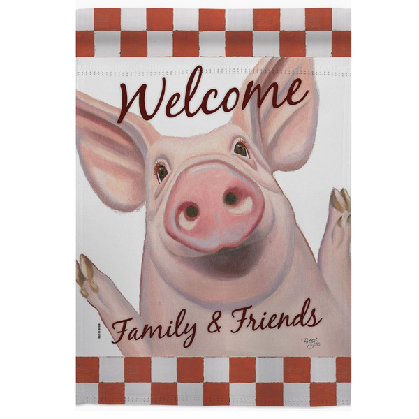 ‘Welcome Piggy’ Decorative Flag